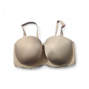 Torrid Curve Beige with Lace Removable Straps Padded Bra Plus Size 40F